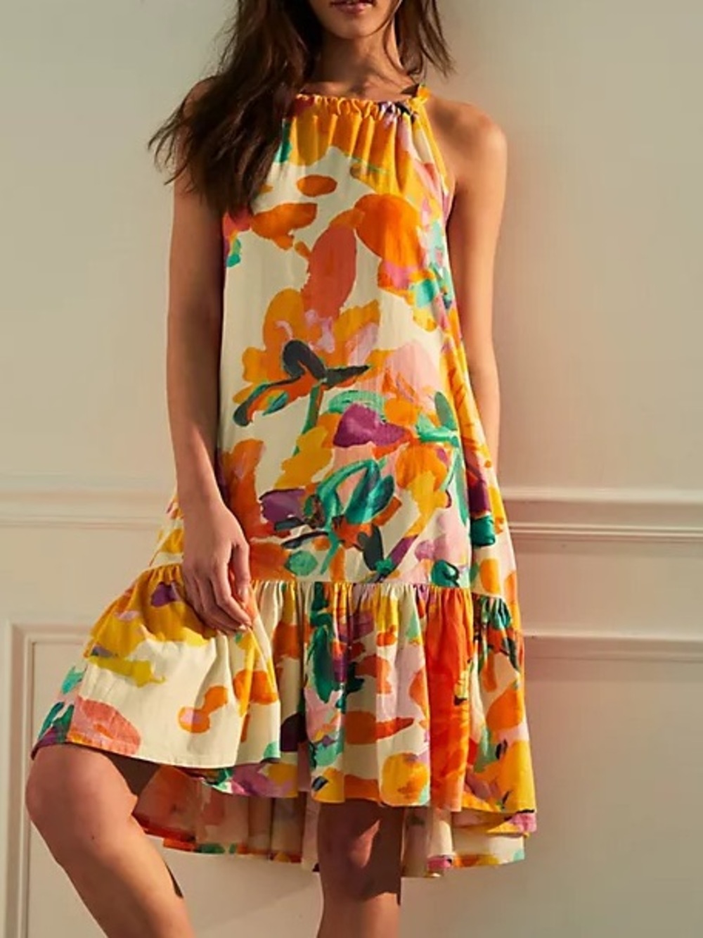 Anthropologie Daily Practice 100% Cotton Frida Floral Dress Medium